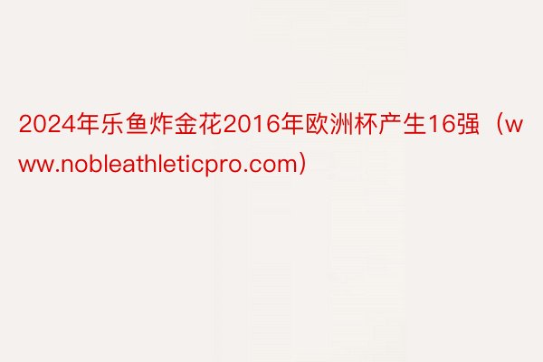 2024年乐鱼炸金花2016年欧洲杯产生16强（www.nobleathleticpro.com）